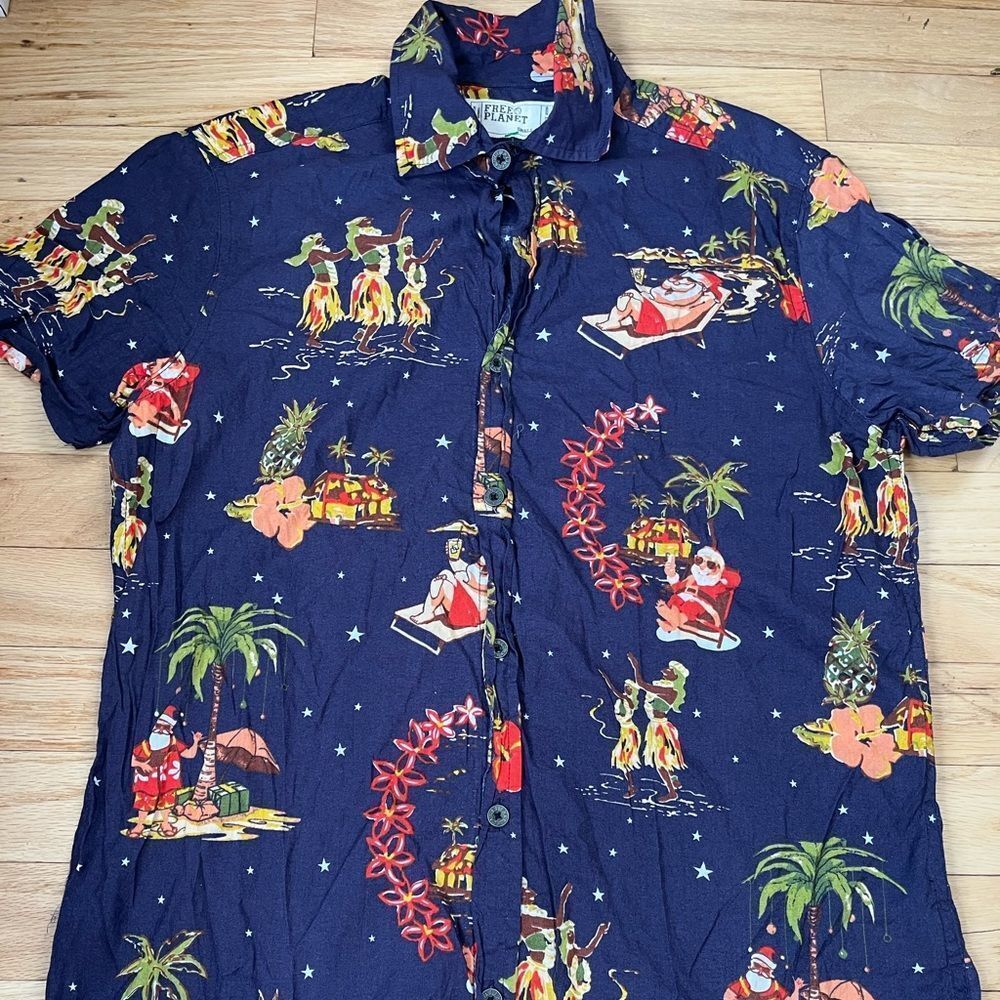 Christmas Mens button up small